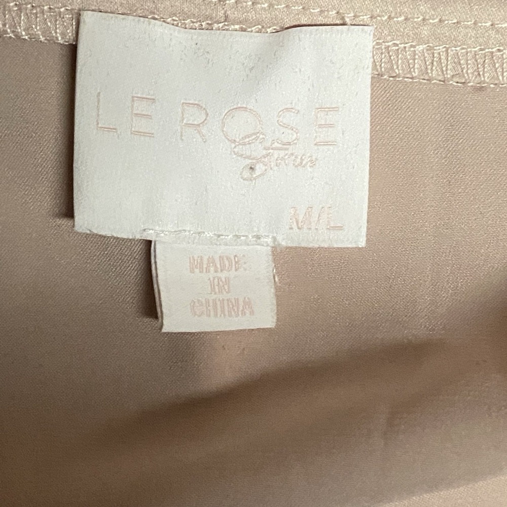 Le Rose Lauren Lace-Satin Pink Robe Size Medium Bridesmaids Bridal Wedding - Picture 6 of 8